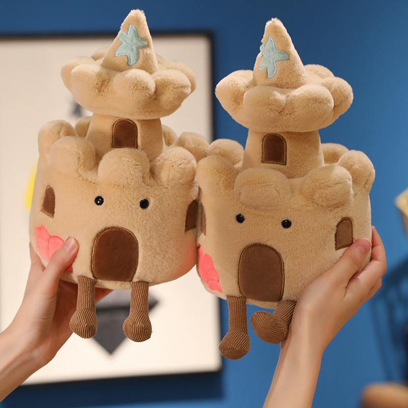Beach Castle Stuffed Toy Pillow Ornament Bedroom Decor For Play Comfort And