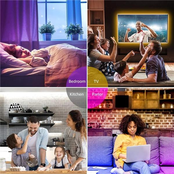 USB LED pásek Světelná dekorace Podsvícení Lampa Noční světlo Světelný řetězec RGB SMD 5V LED světla Podsvícení obrazovky TV plochy