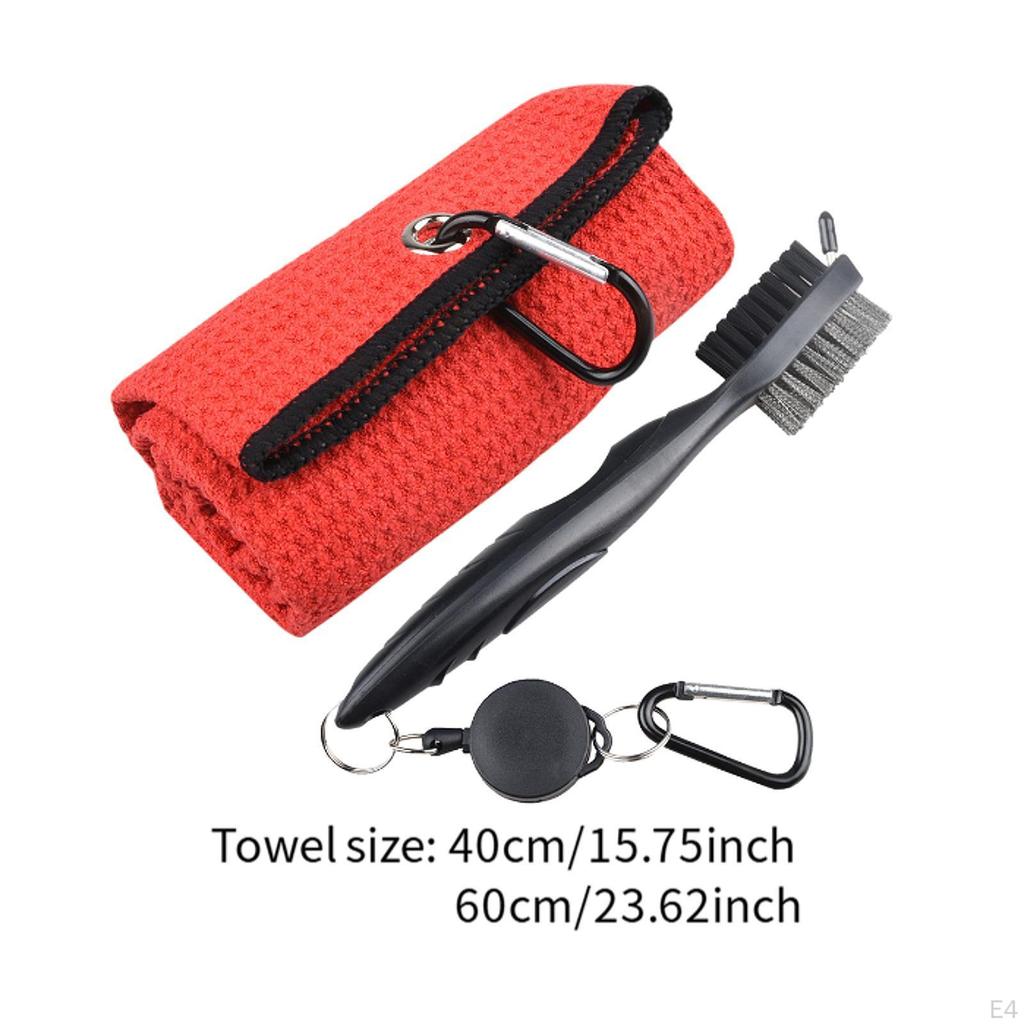 Doppelseitige Golf Club Pinsel Handtuch Golfer Geschenk Abwischen Tuch Reinigung Werkzeug Waffel