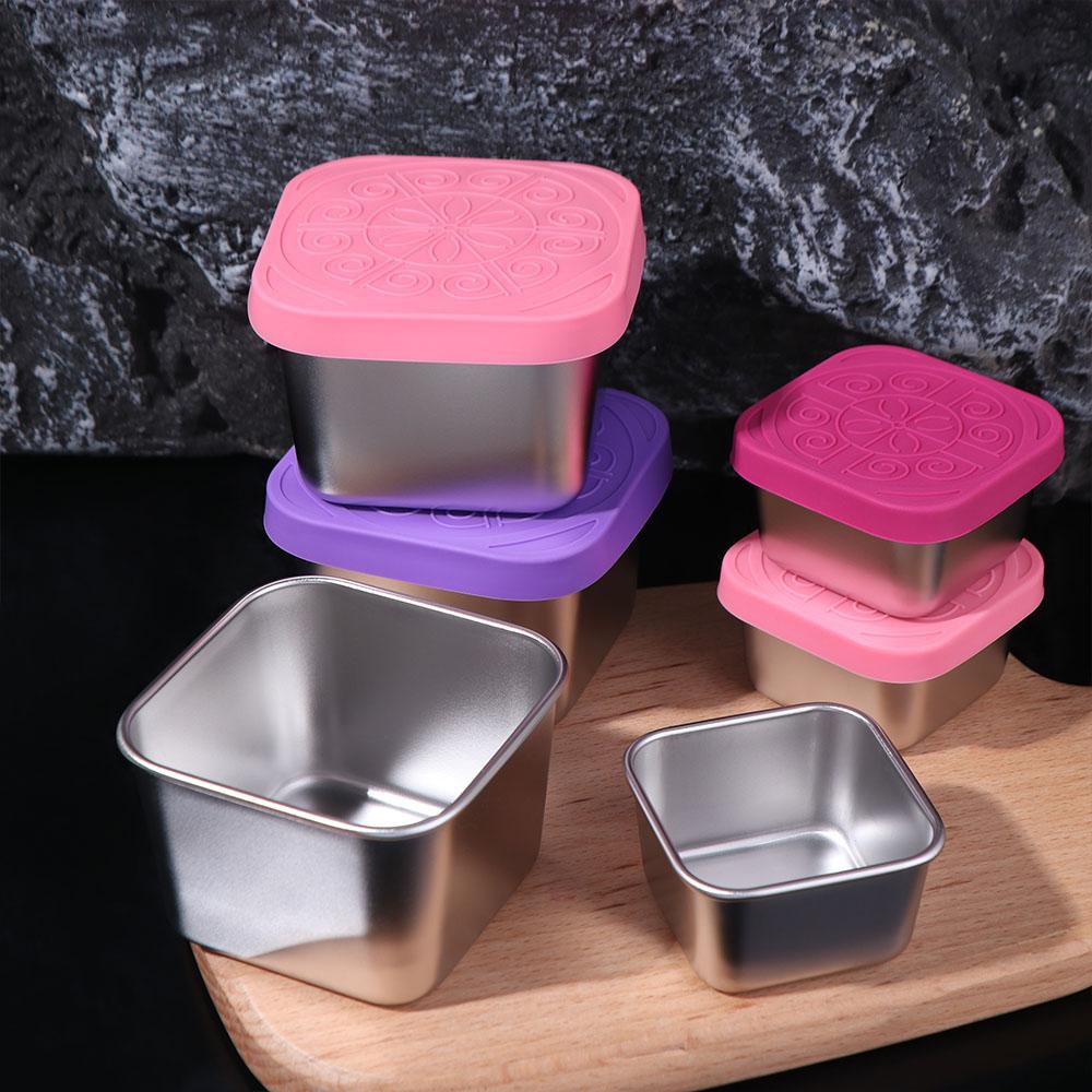 6pcs Square Salad Dressing Cup Leak-proof Snack Box Jam Cup Sauce Cup  Worker