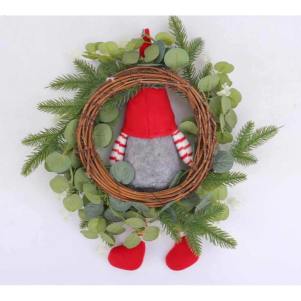 Festlicher Mittelpunkt 35*8*35cm Weihnachtsdekoration Beleuchtetes Design Lebensechte Grüne Blätter Schnelle Montage