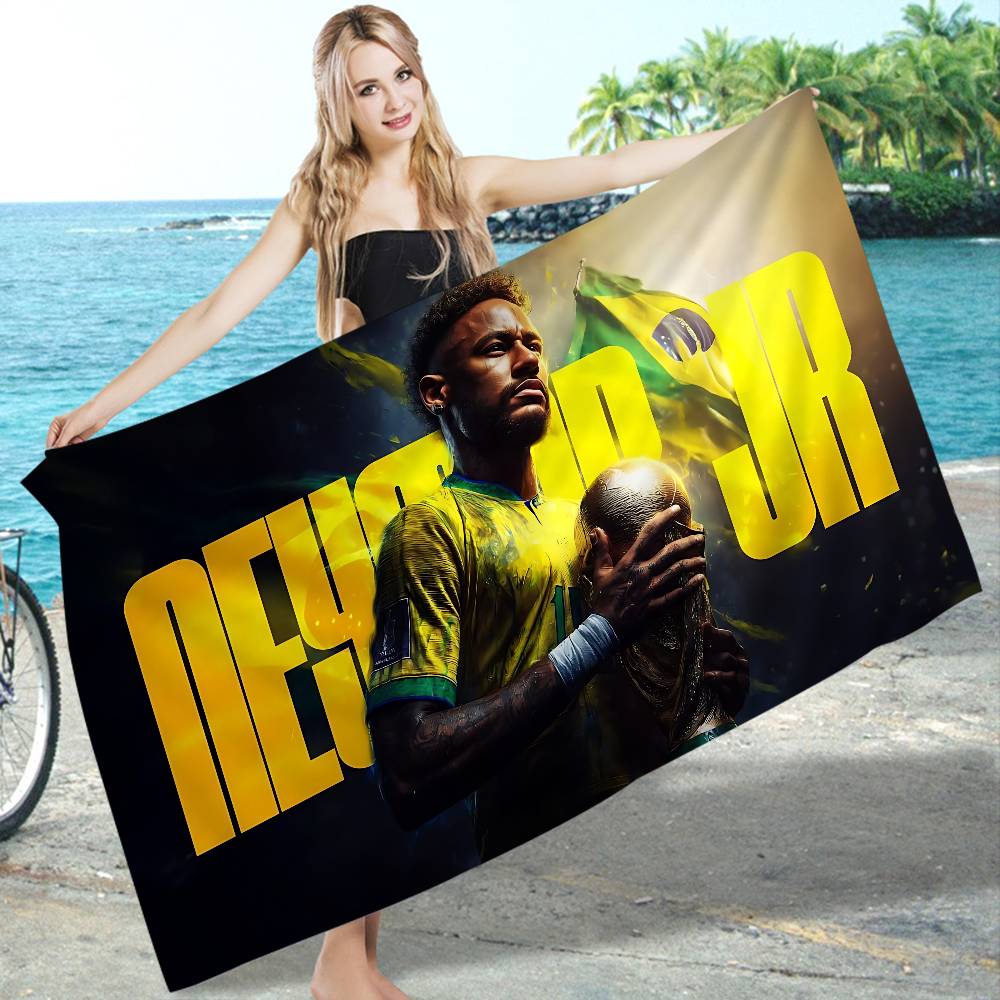 N-Neymar Jr Stella del Calcio Microfibra Telo da Spiaggia Assorbente Asciugatura Rapida Morbido Yoga Nuoto Resort Escursionismo in Montagna Asciugamano