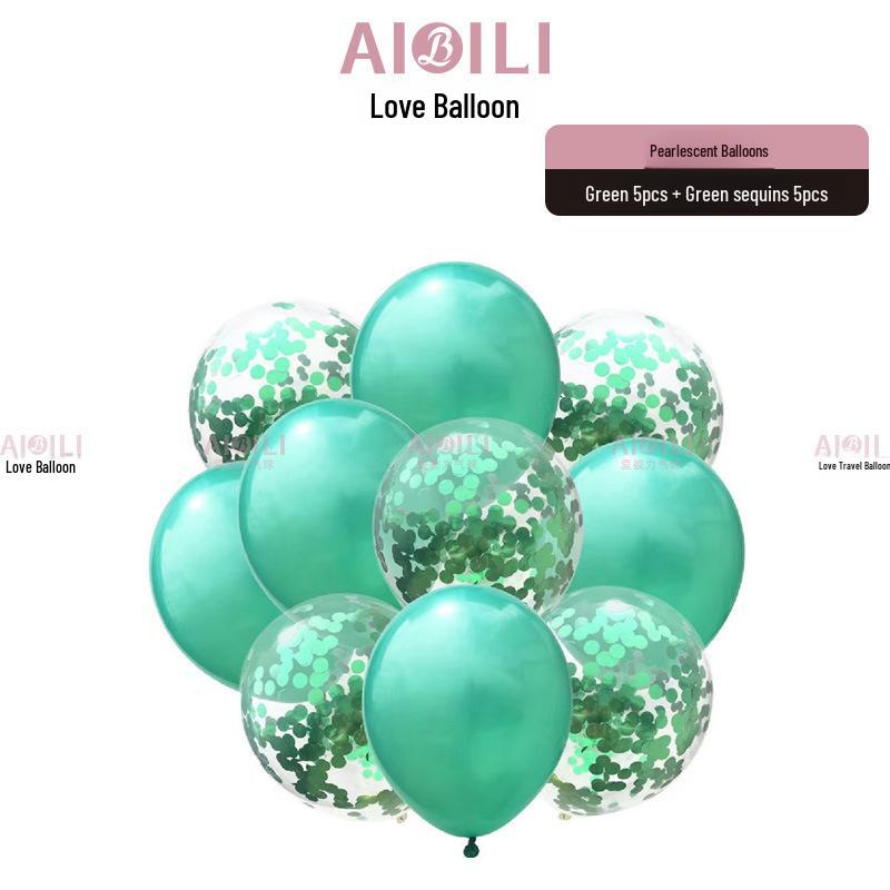 Metallic Sequin Balloon Set for Birthdays, Valentine's Day, and Weddings