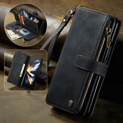 Anti -Shock Leather Mobile Phone Funda Case For Samsung Galaxy Z Fold4 Fold 4 Fold3 Fold 3 5g Lanyard Wallet Cover Cases