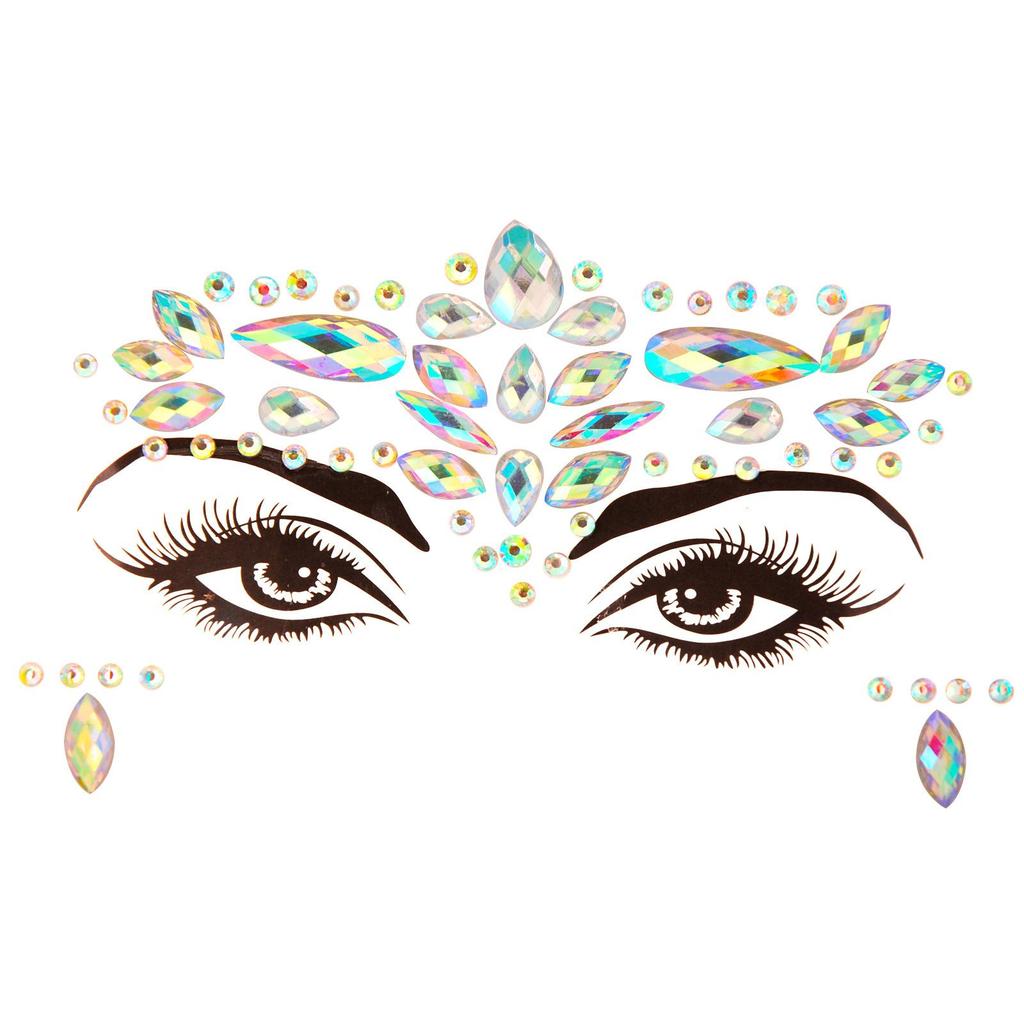 Crystal Tattoo Sticker Glitter Eyeliner Eyebrow Makeup Face Eyes Diamond Temporary Tattoo Rock Rhinestone 3D Eyeliner Stickers