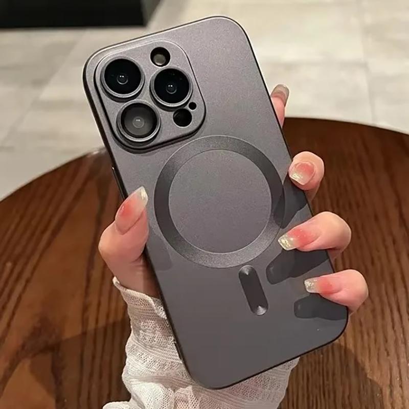 Luxury Matte For Magsafe Magnetic Wireless Charging Phone Case For iPhone 16 15 11 13 12 14 Pro Max Plus Shockproof Soft Cover