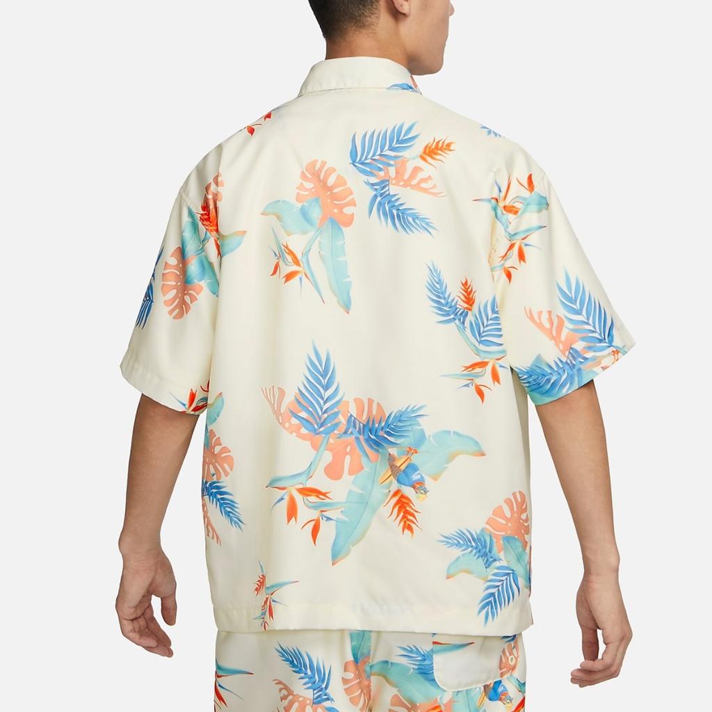 Nike Embroidered Logo Floral Print Breathable Polo Shirt Men Tops FQ0348-110