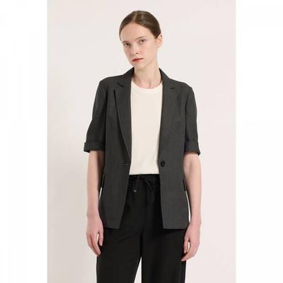 Women S One Button Short Sleeve Jacket B5m4j181