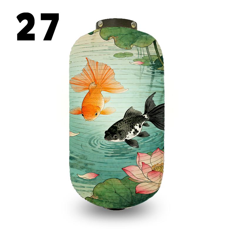 Japanese Style Koi Fish Pattern Lantern Restaurant Bistro Izakaya Yakitori Shop Decoration Festival Party Decor Cloth Lantern