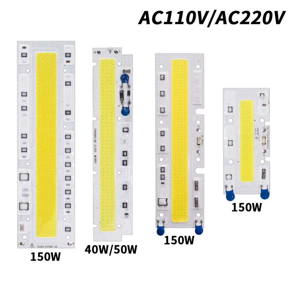 2xCOB Lamp Chip LED Bulb Smart IC Driver DIY Spotlight Floodlight Energy Saving Outdoor 10W 20W 30W 50W High Power 110V 220V 12V