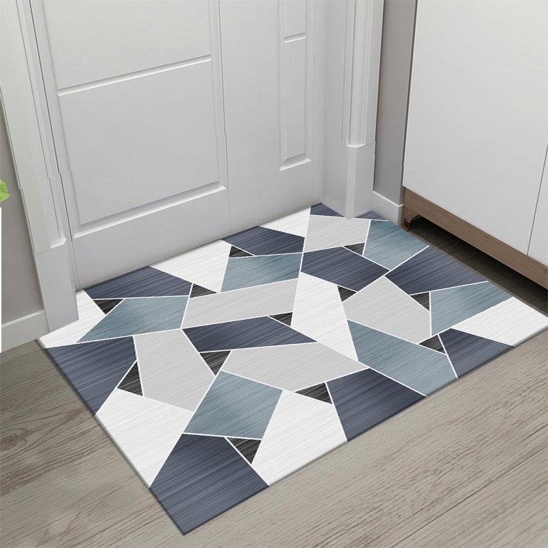 Nordic Wind Crystal Velvet Floor Mat Absorbent Non-slip Mat for Bathroom Door Household Dirty and Washable Door Mat