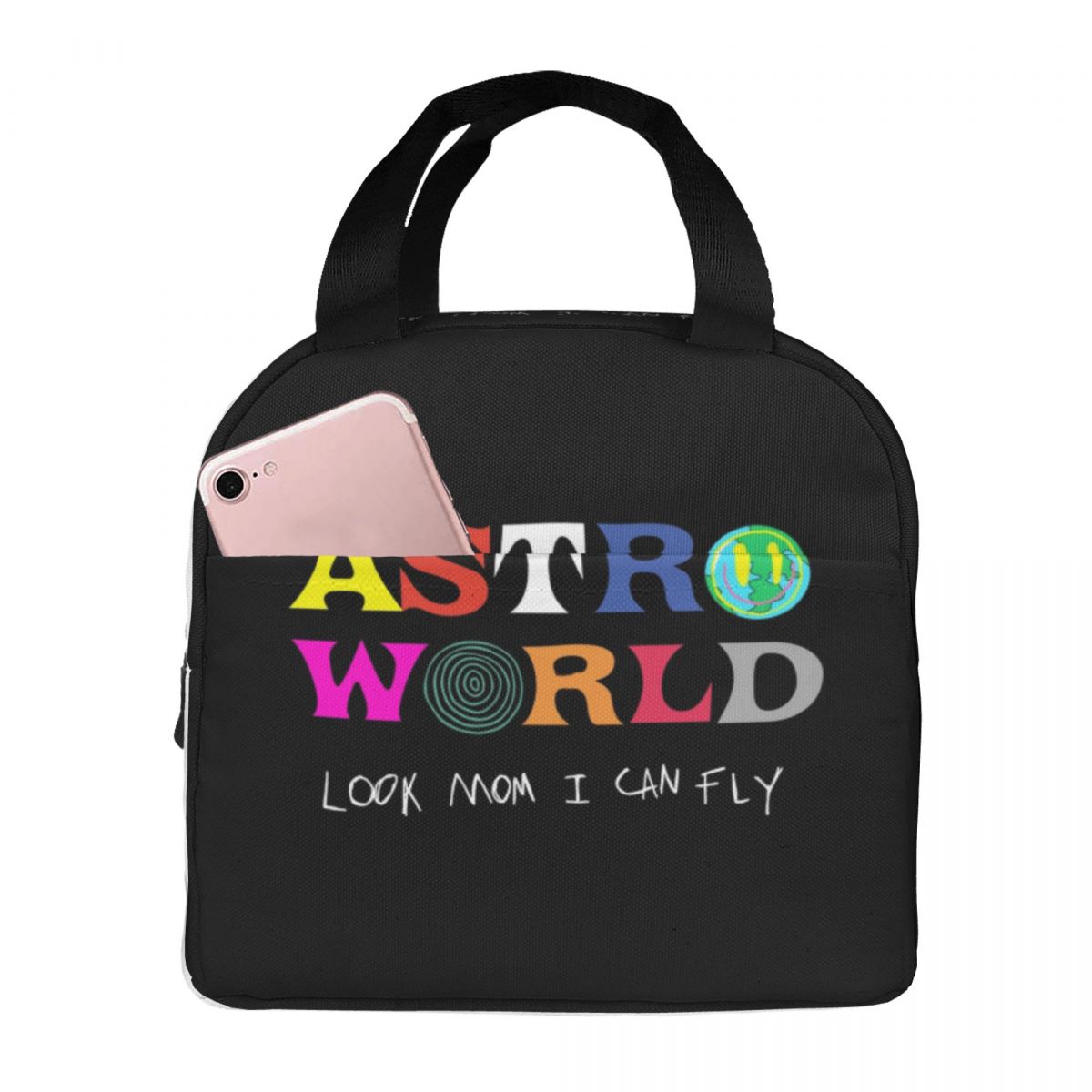ASTROWORLD Look Mum I Can Fly Изолированная сумка-ланчбокс для женщин Офисный охладитель Термоконтейнер для еды Сумка-тоут Портативные ланч-боксы Контейнер One Size