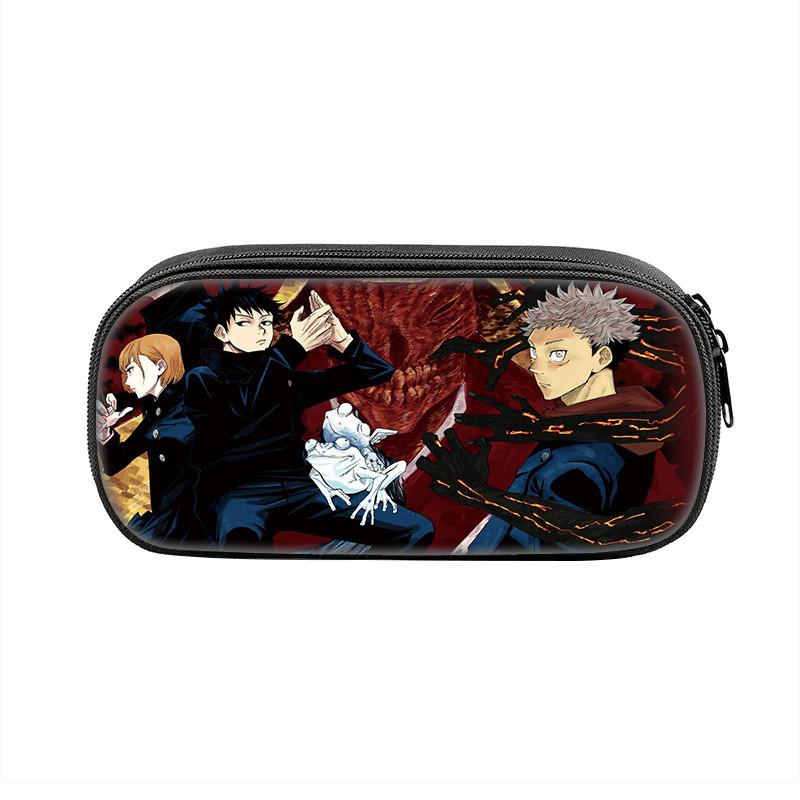 Jujutsu Kaisen Anime Character Print Student Single Layer Stationery Storage Bag For Students And Teenagers