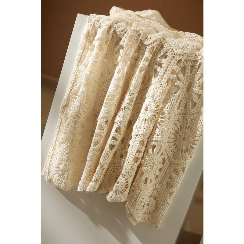 DIMANAF 2024 New Dress Women Knitting Lace Long Hollow Out Sexy Vest O-Neck Hollow Summer Style Tops Tees Loose Basic Black