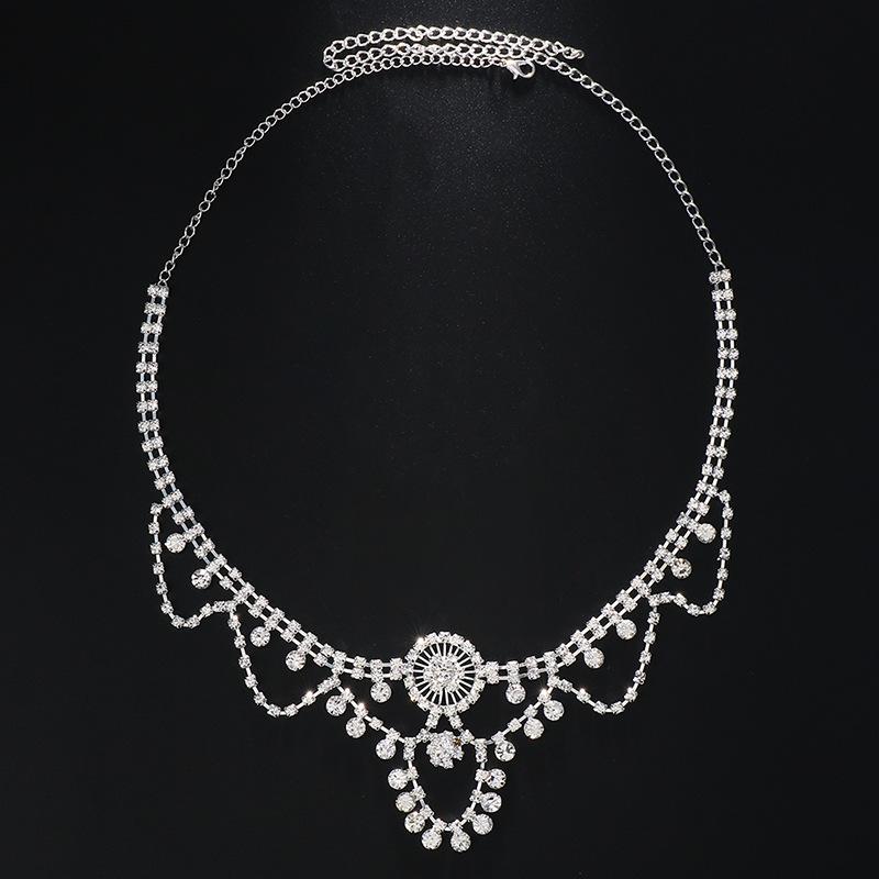 Vintage Trend Rhinestone Head Chain Forehead Headband Indian African Bohemian Hair Accesories Crystal Fringe Tiara Headdress