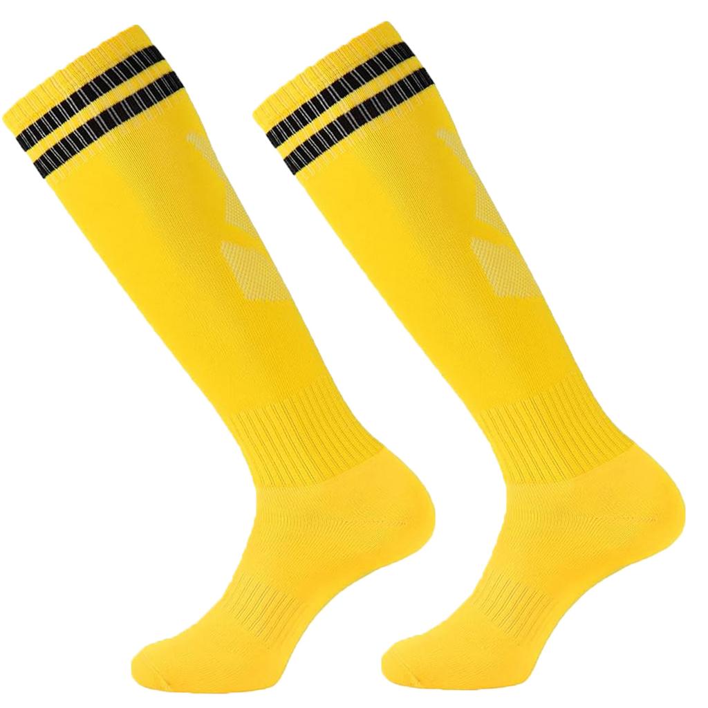 1Pair Soccer Socks Stripe Knee High Softball Baseball Team Sports Socks Breathable Football Socks for Men Women