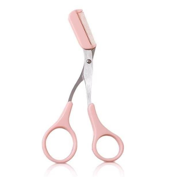 Steel Eyebrow Scissors with Comb - Professional Brow Trimming Kit for Precise Shaping, Safe & Easy Grooming