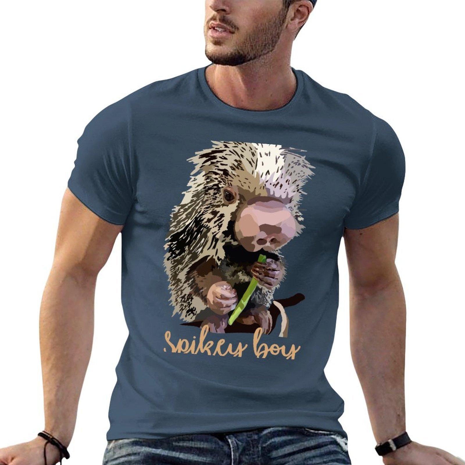 Spikey Boy Charlie The Prehensile Tailed Porcupine Tshirt Holiday Vacation Tee Shirt S