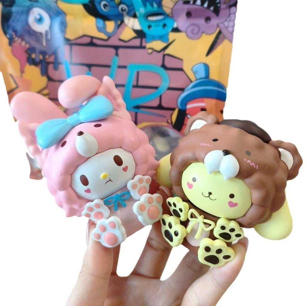 8th Gen Sheep Head Melody Blind Box Figure: Girly Cinnamonroll Kuromi Ornament for Women