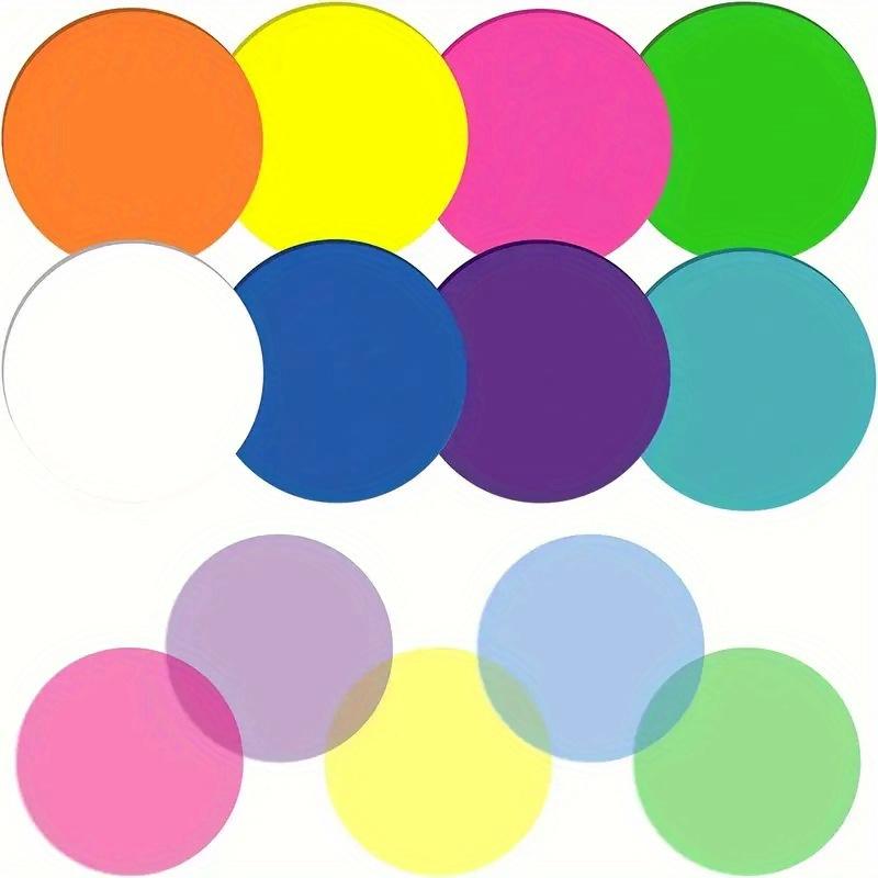 

8pcs Transparent Sticky Notes: Round Waterproof Index Stickers with Bookmark Tabs Aesthetic Marking - Office and School Supplies