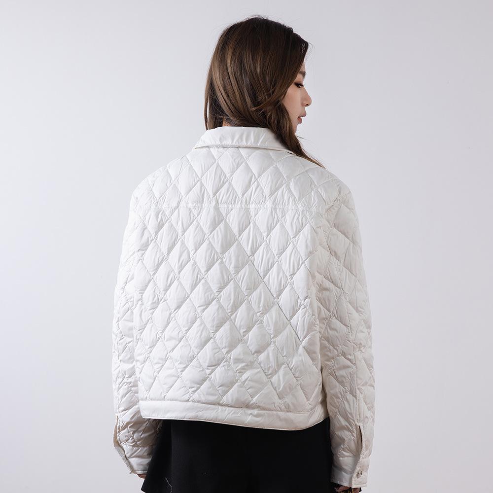 Feder 90 Neuer Nationaler Standard Weiße Entendaunenjacke Winter Rhombus Warm Box Bag Schnalle Daunenjacke Damen