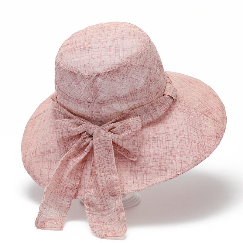 Hat summer thin bucket hat women's big edge sun hat folding sunscreen sun hat cool hat