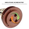 Trumpet Music Box Classical Wind Up Musicbox Twirling Music Box Rotating Base Brass Wind Instrument Miniature Replica