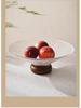 Happy Tao Luxury Glass & Wood Dessert Plate - Ideal for Fruit, Snacks, and Candy