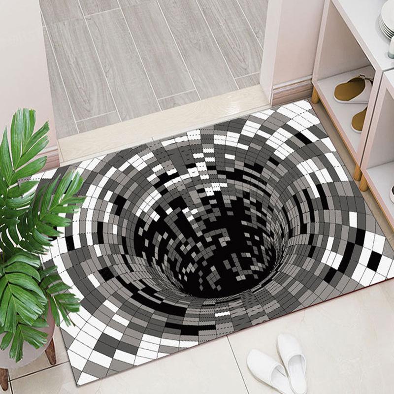 

3D трехмерный кристальный бархатный напольный коврик с рисунком из мультфильма Vertigo ковер для дома, спальни, гостиной, дверной коврик для ванной комнаты, нескользящий коврик для ног 50x80