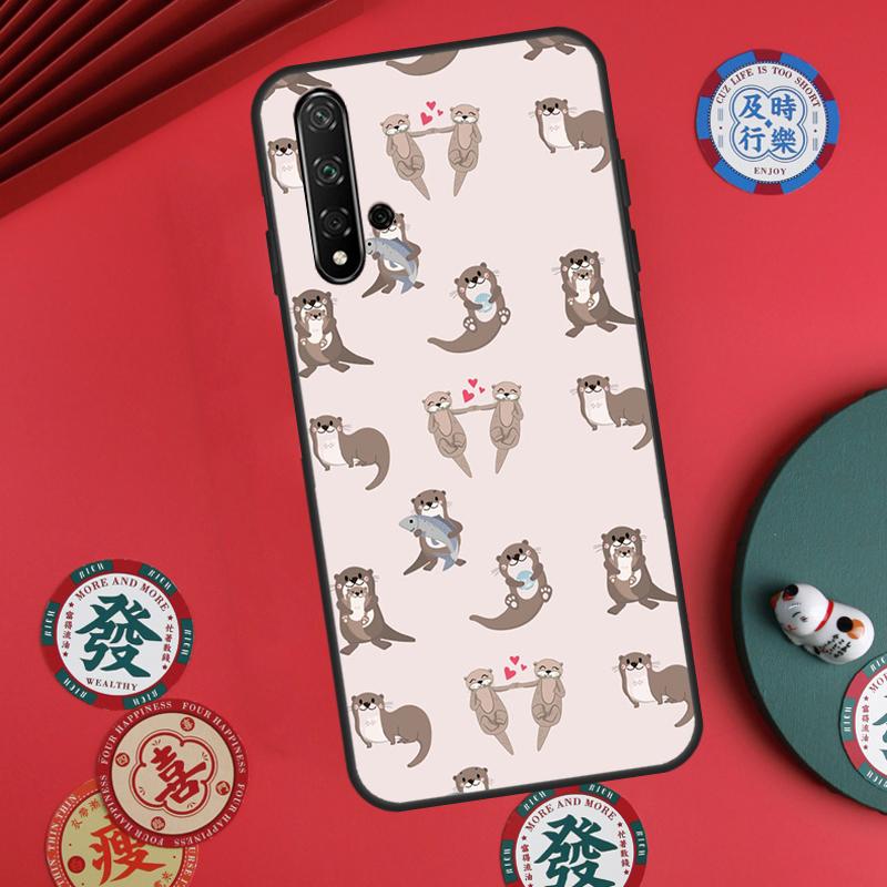 Sea Otter Pattern For Huawei Nova 12s 7i 8i 11i 12i Y73 Y70 Y90 Y60 Y72 Y61 Y91 9 10 SE P30 Pro P40 Lite Case