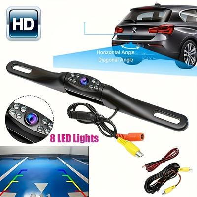 Car Backup Camera Rear View License Plate Reverse Camera Universal for Pickup Truck Car SUV Perfect Wide Angle 8LED Lights Night Vision