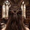 Metal Bat Hair Bun Flexible Gothic Hairpin Halloween Bat Disk Hairpin  Party Accessories