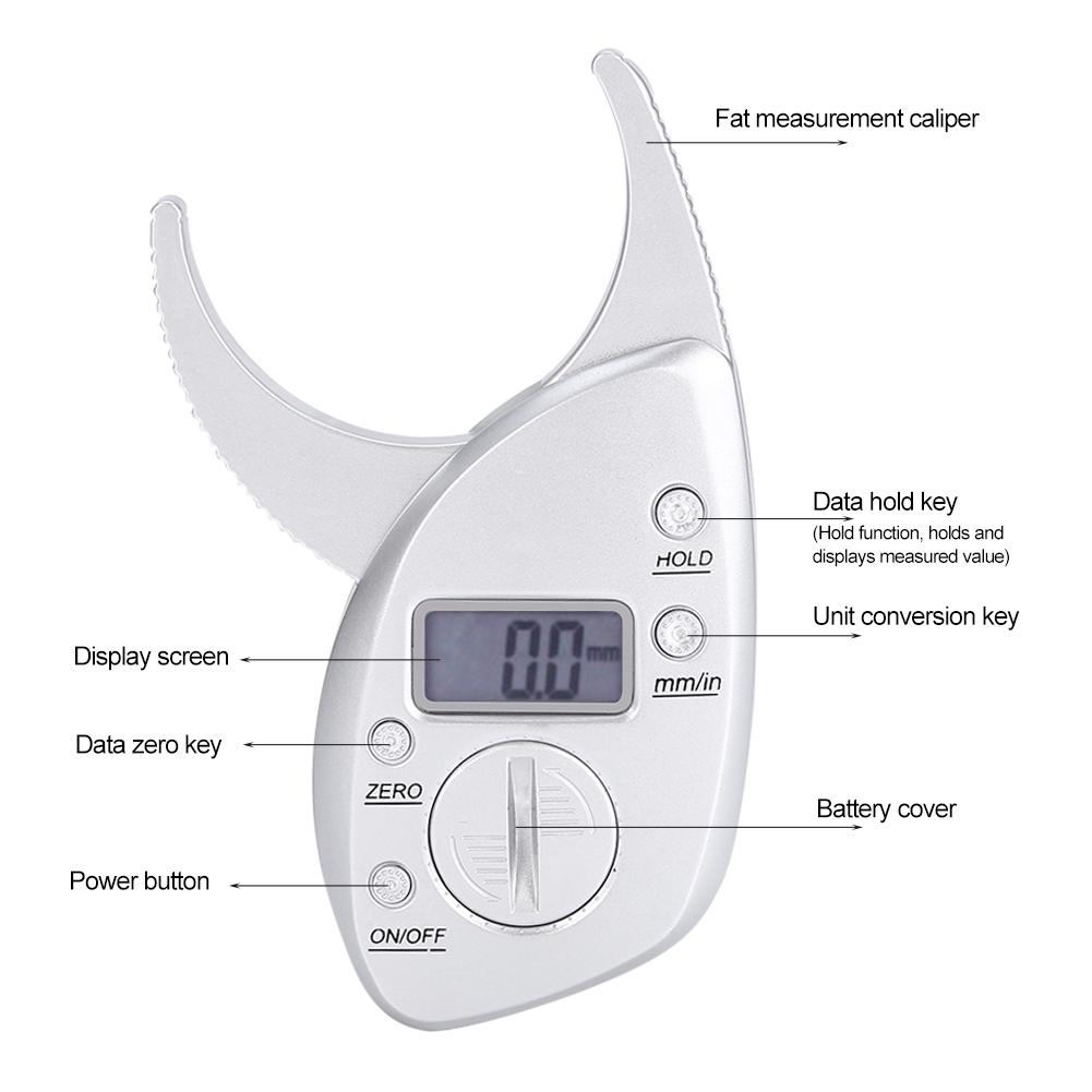 Body Fat Monitors Portable Digital Skinfold Measurement Tester Measuring Caliper