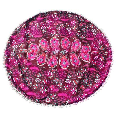 Large Floor Pillows Round Bohemian Meditation Cushion Cover Ottoman Pouf