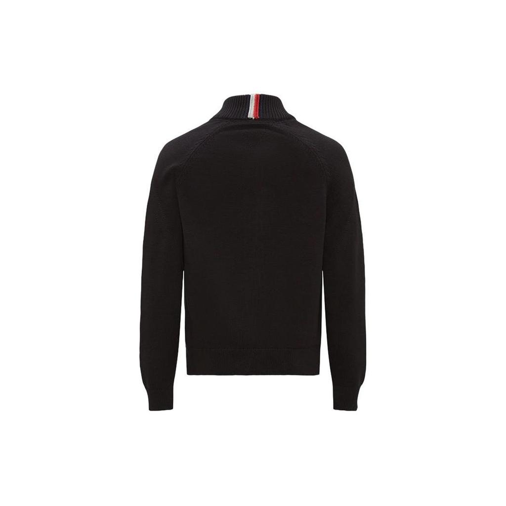 Tommy Hilfiger Cardigan a Maglia da Uomo Colore Unico Semplice Versatile Logo Old Money Ricamato Collo Alto Manica Lunga Primavera Autunno cardigans da uomo 78J9322-001