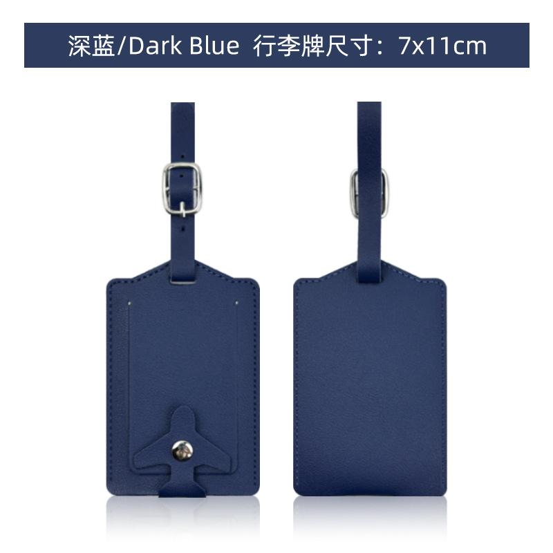 Women Men PU Leather Luggage Tag Suitcase Portable Label Baggage Boarding Bag Tag Name ID Address Holder Travel Accessorie