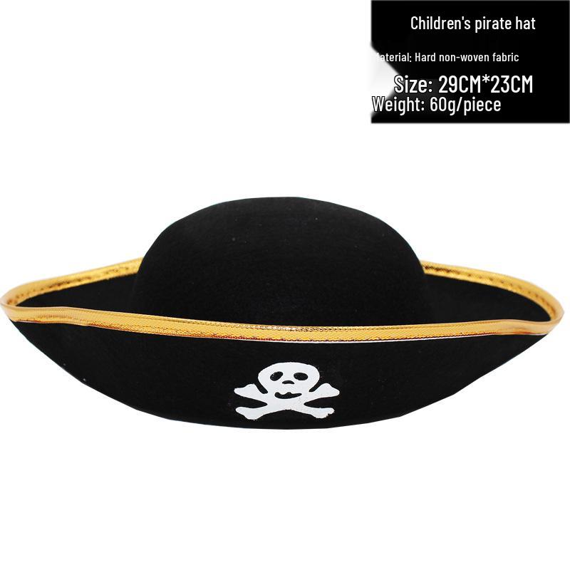 

Pirate Captain Skull Hat - Halloween Masquerade Cosplay Prop One Size