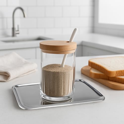 IMEEA Stainless Steel Accessory Tray, Coin Tray, Small Item Tray, Key Tray, Cash Tray, Square, Silver, Set of 2