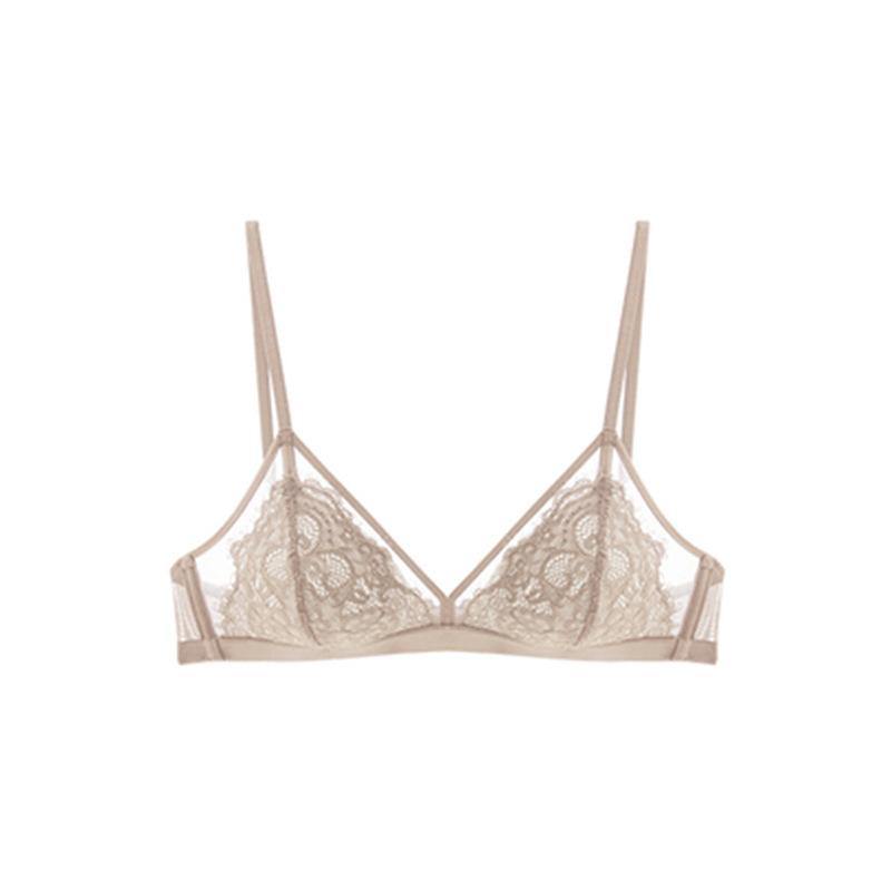 French Lace Breathable Underwear Sexy Pure Desire Bra for Women with Small Chest Push-up No-rim Bra