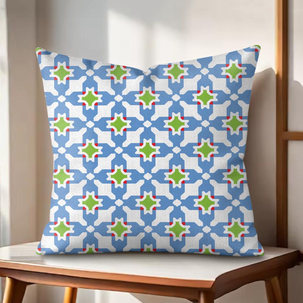 

Abstract geometry Art Cushion Cover Natural Linen Organic Fabric DoubleSided Printing Couch Pillow Covers Home Decor 30x30cm