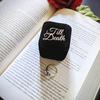 Till Death Black Velvet Traditional Ring Box Wedding Engagement Photography Prop Gothic Halloween Gift Wedding Proposal Ring Box