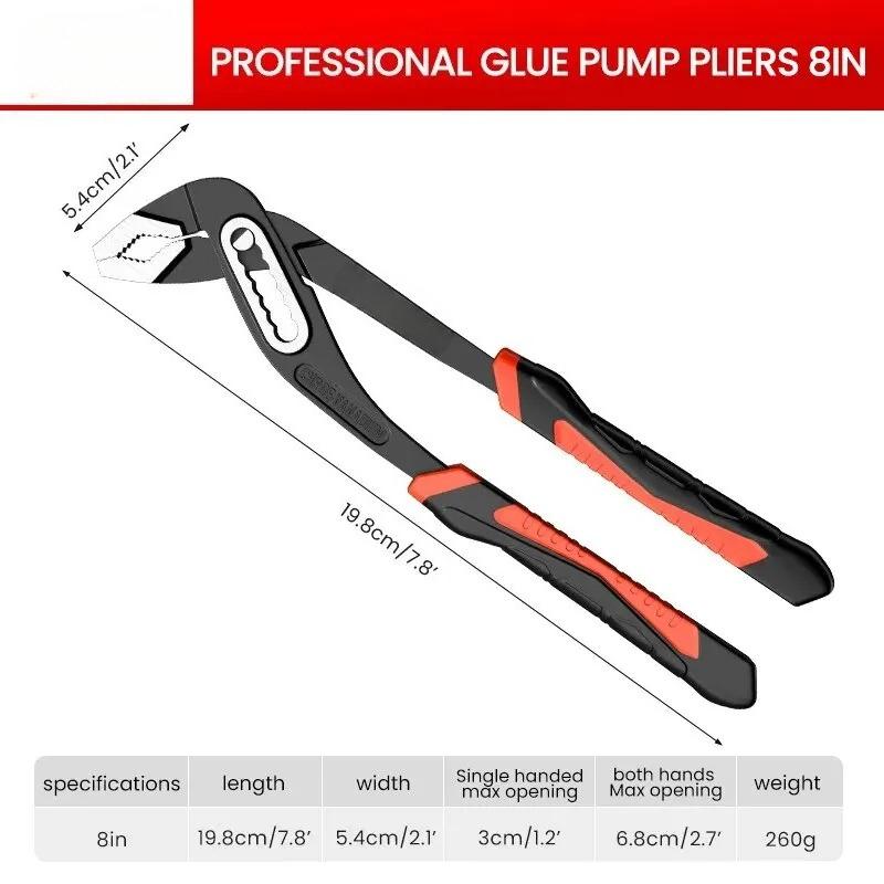 

8/10/12 Inch Multifunctional Adhesive Pump Pliers, Quick Release Water Pipe Pliers, Industrial Grade Electrician Tool