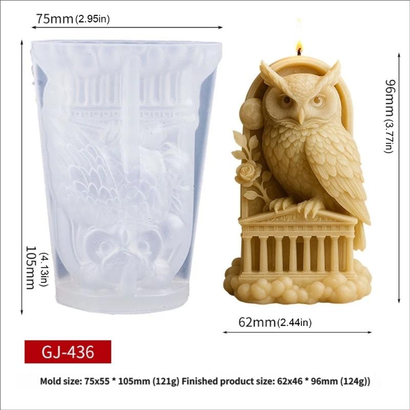 Food Grade Silicone Owl Candle Mould For Home Decorative Candle And Artistics Craft