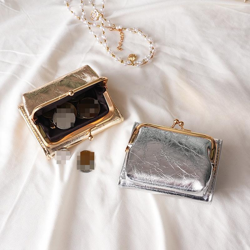 Clip Coin Purse for Women New Style Small Wallet Clutch Credit Card Holder Zipper Pocket Multifunctional Travel Storage Pouch