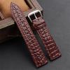 Crocodile Pattern Design Leather Watch Strap 10/12/13/14/16/18/19/20/21/22mm Soft Watchbands Casual Business Wristwatch Band
