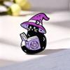 Purple Witch Hat Lapel Pin Creative Novelty Brooch for Costume Accessory