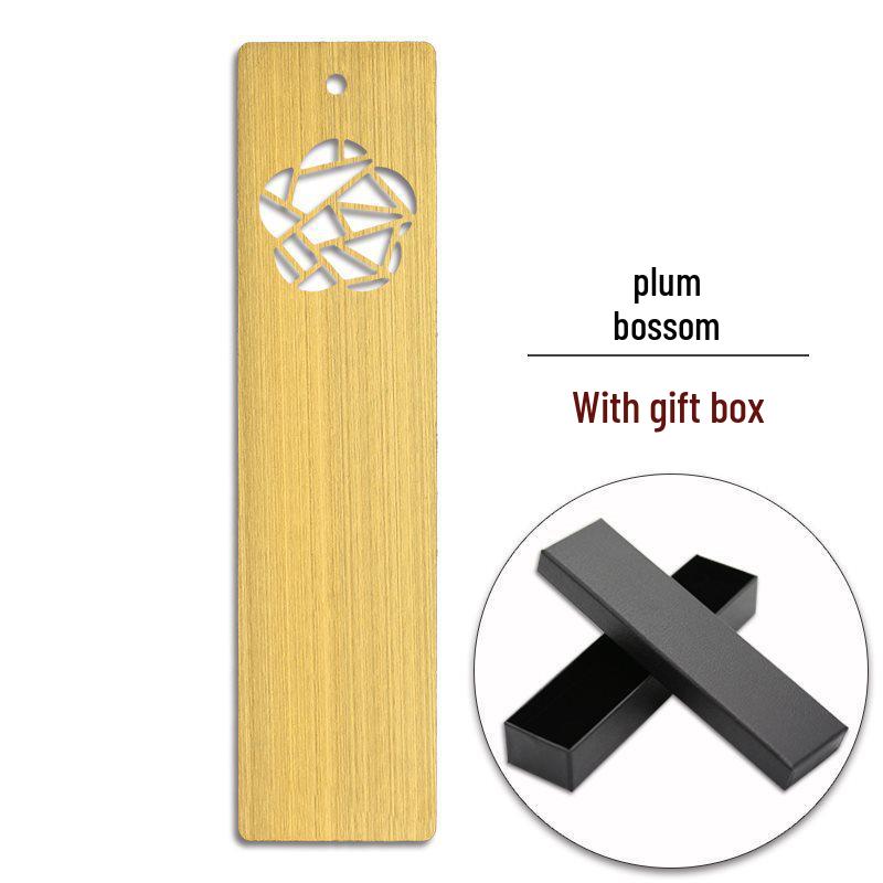 Přírodní mosazný kovový záložka - Kartáčovaný, Hladký, Gravírovatelný Klip na knihu s motivem zemědělství a čtení