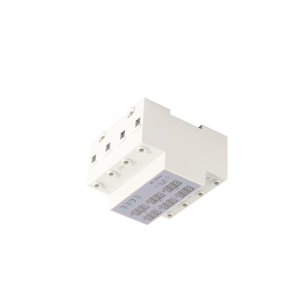 3 Phasen DIN-Schienen-Voltmeter Amperemeter Automatischer Überspannungs- Überstromschutz AC 390‑500V Spannungs- und Stromschutz