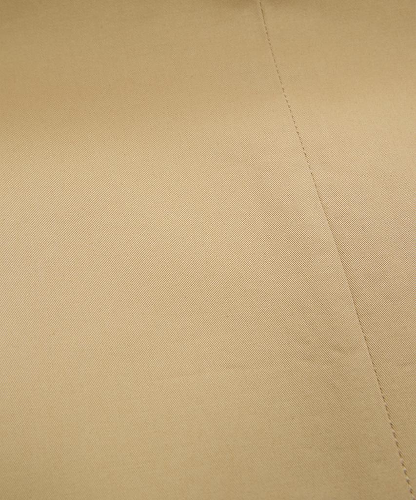 BELLIEF Gabardine Cotton Double Pleats Wide Chino Pants (Beige)