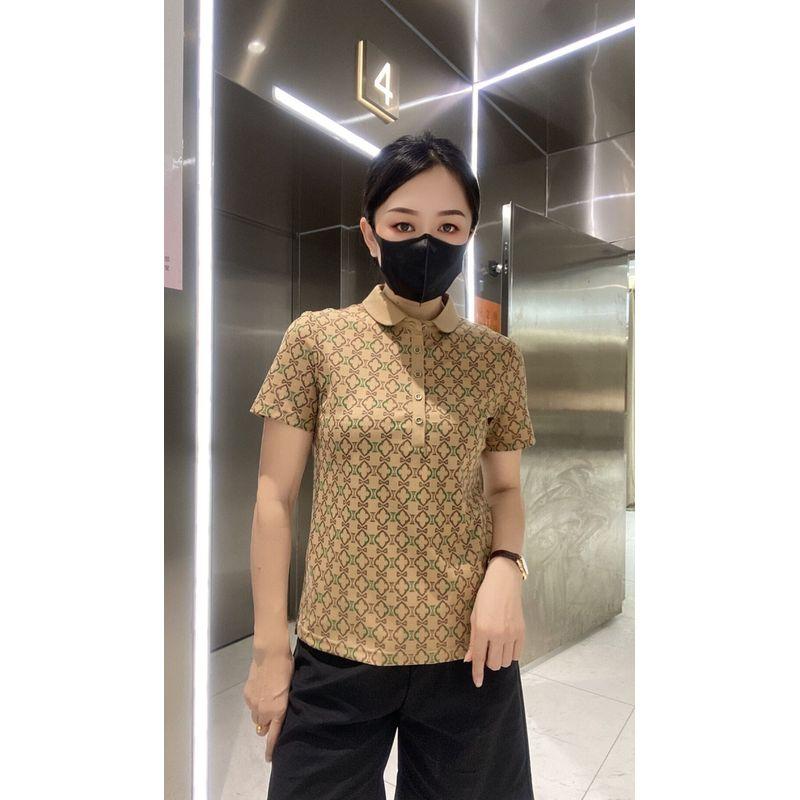 

Рубашка Женская Одежда Слим Клетчатый Принт Короткий Рукав Топ Apricot color S